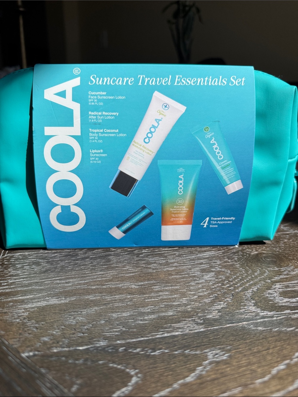 COOLA Suncare Travel Essentials Set - Teal Blue